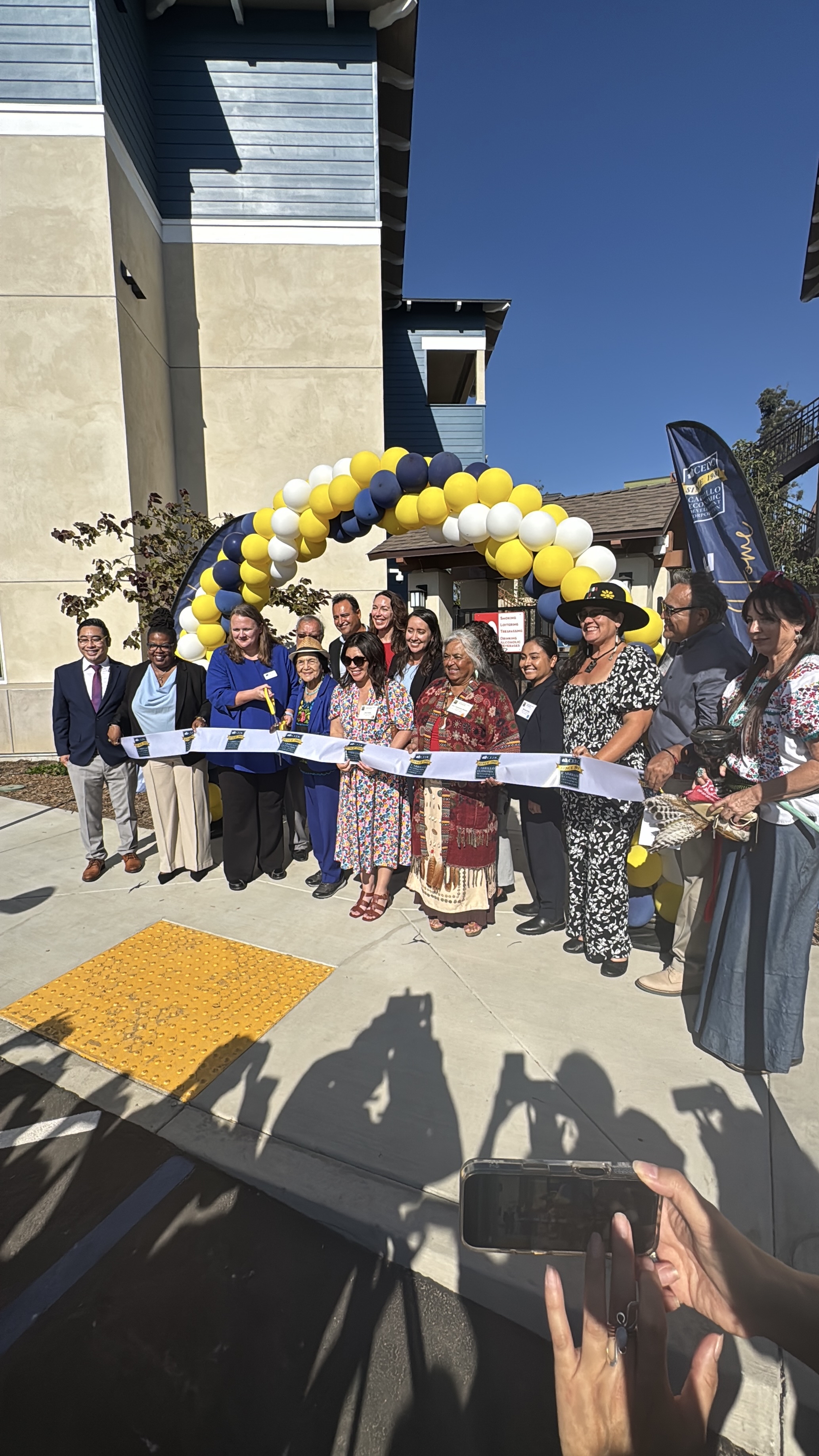 The ribbon cutting at Dolores Huerta Gardens. Photo courtesy of Cabrillo EDC.
