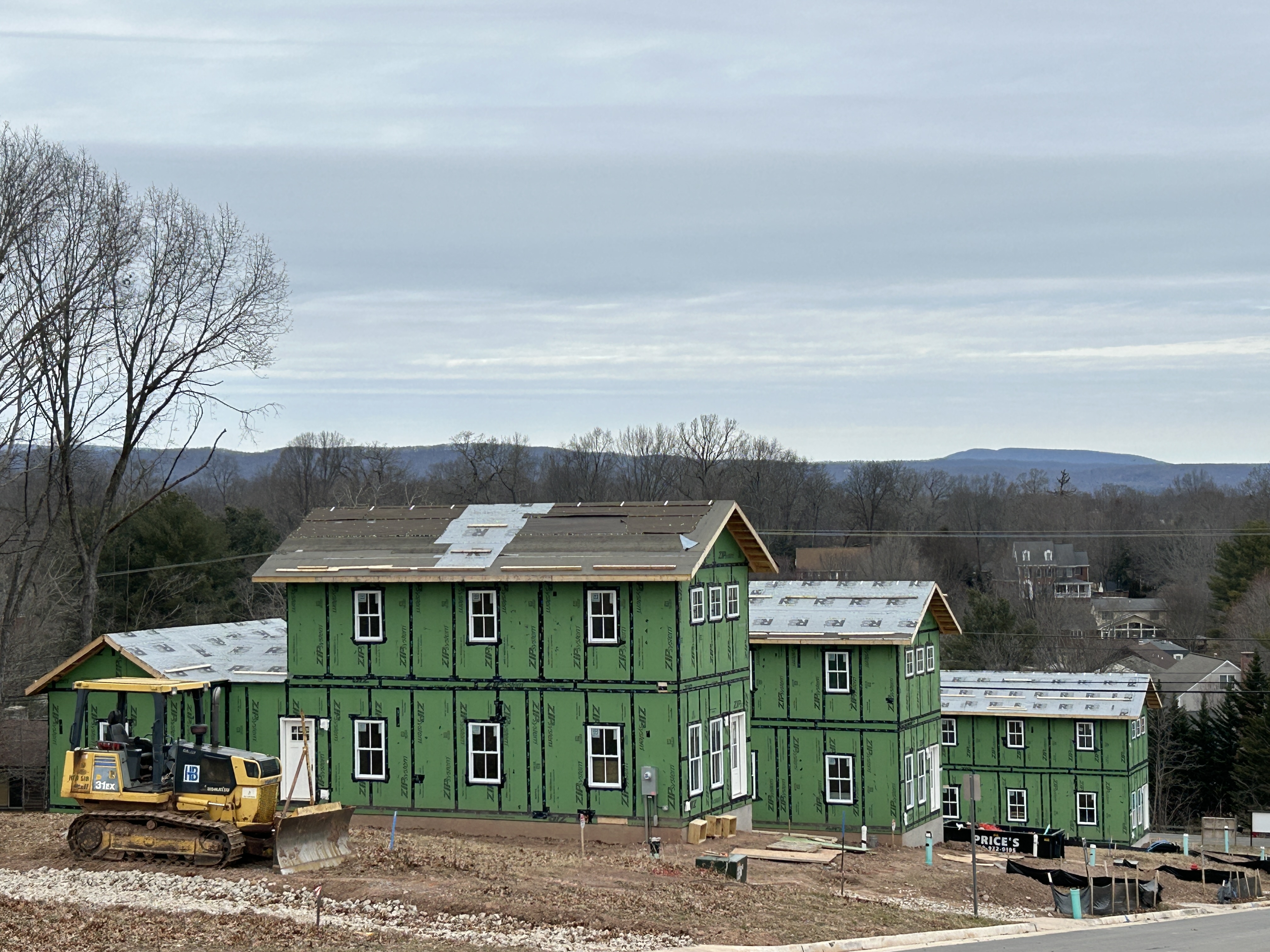 Homes in Blacksburg Virginia against a scenic backdrop