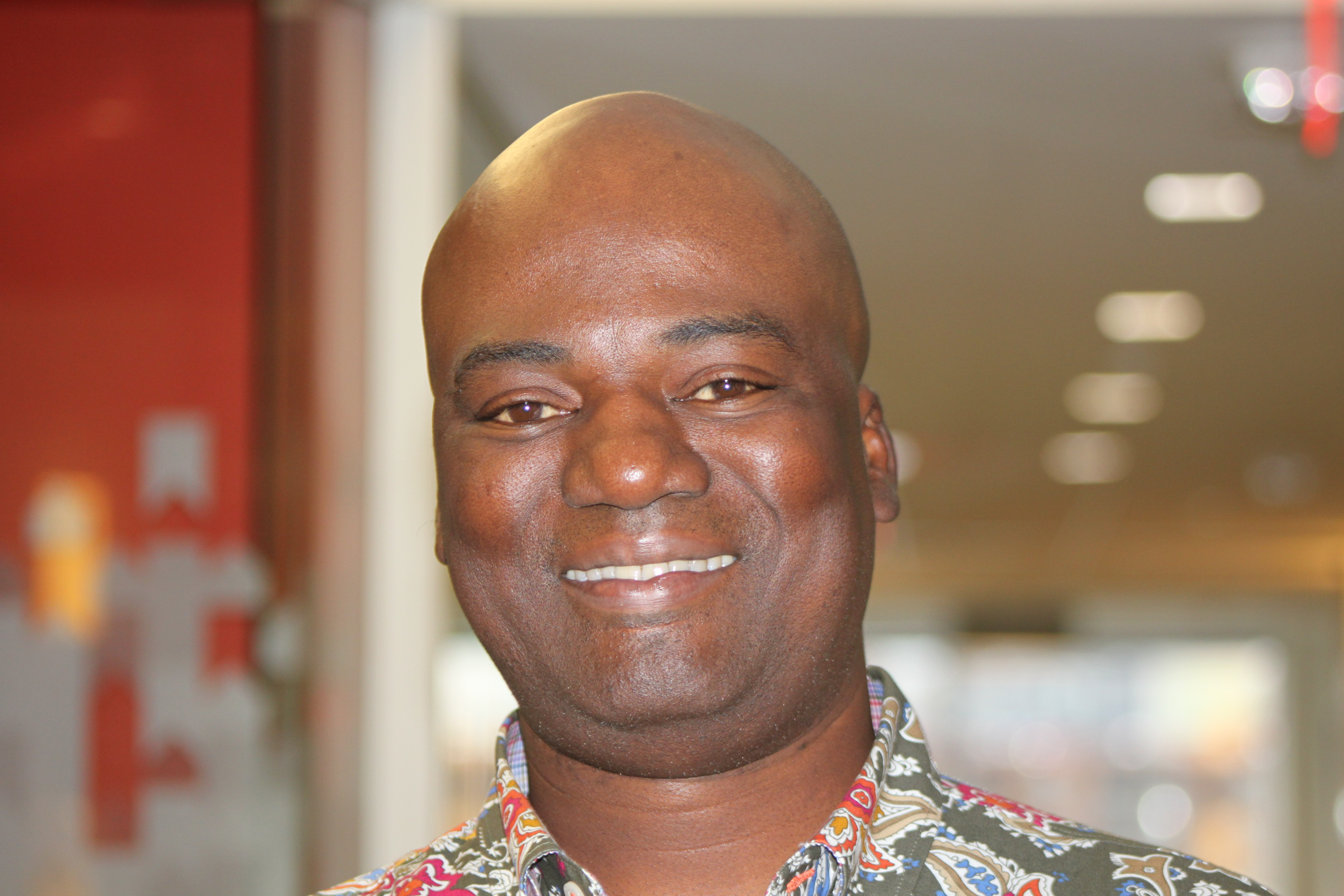James Ross in a Hawaiian shirt.