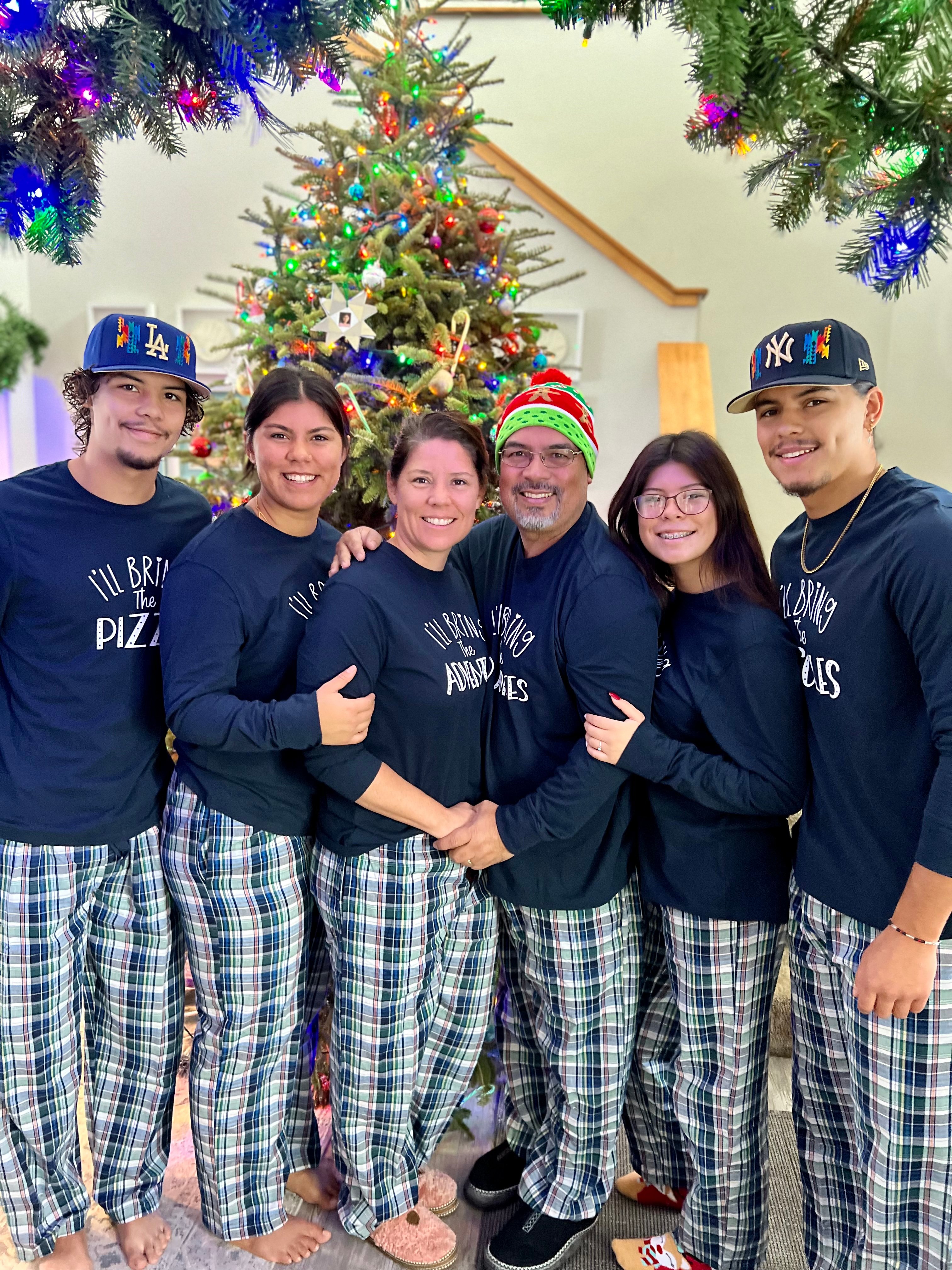 Jody and her family at Christmas.