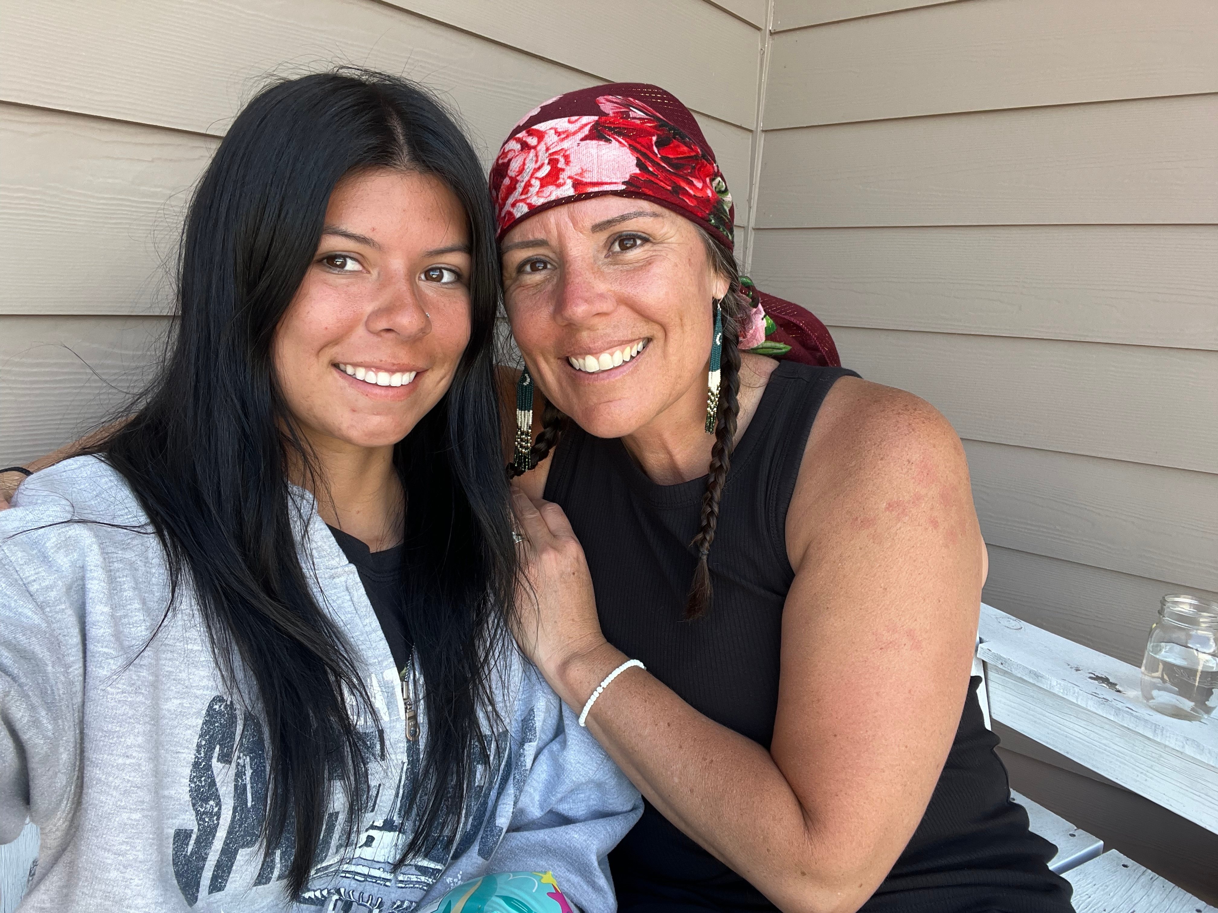 Jody with her daughter at her new home.