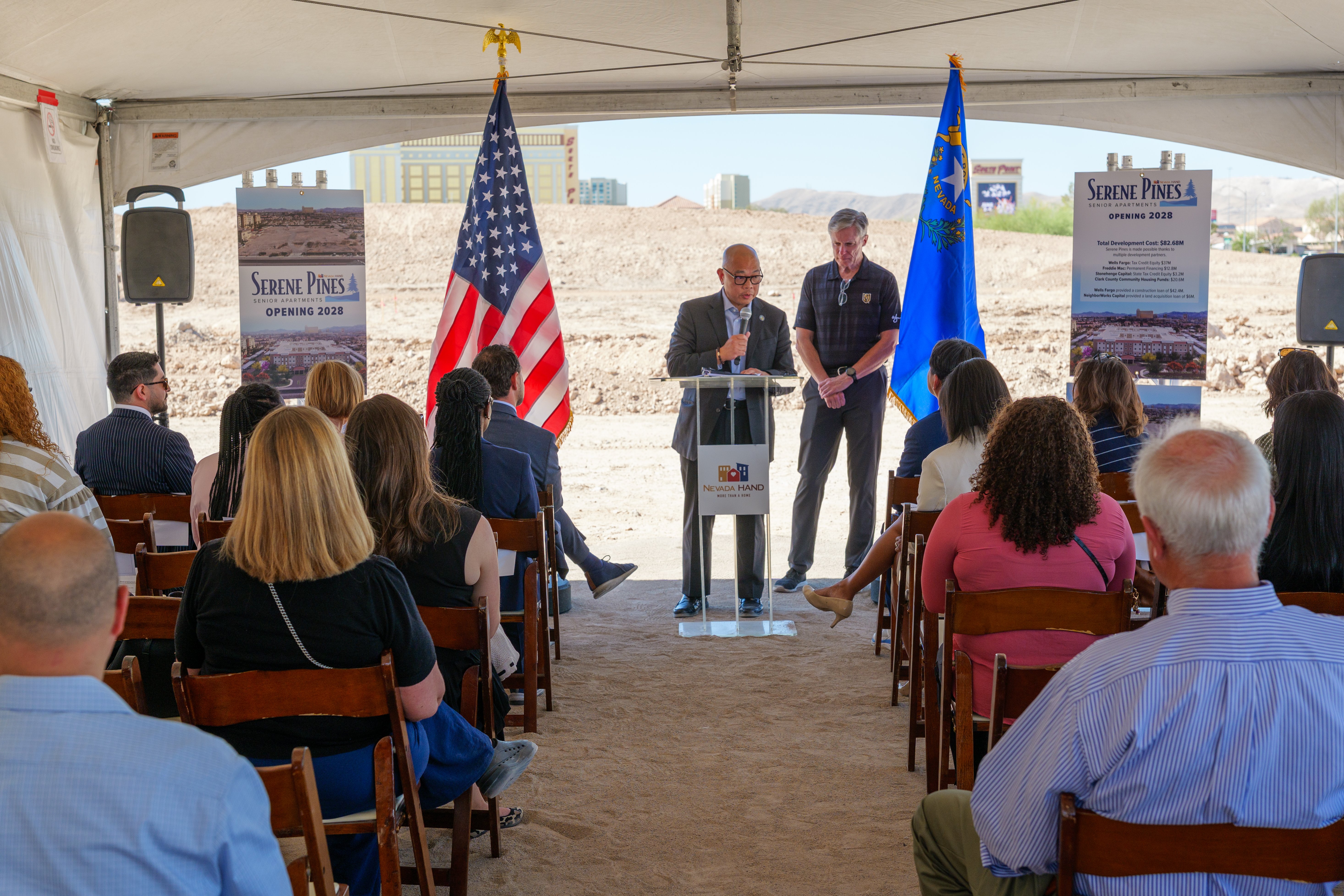 The groundbreaking ceremony at Serene Pines.