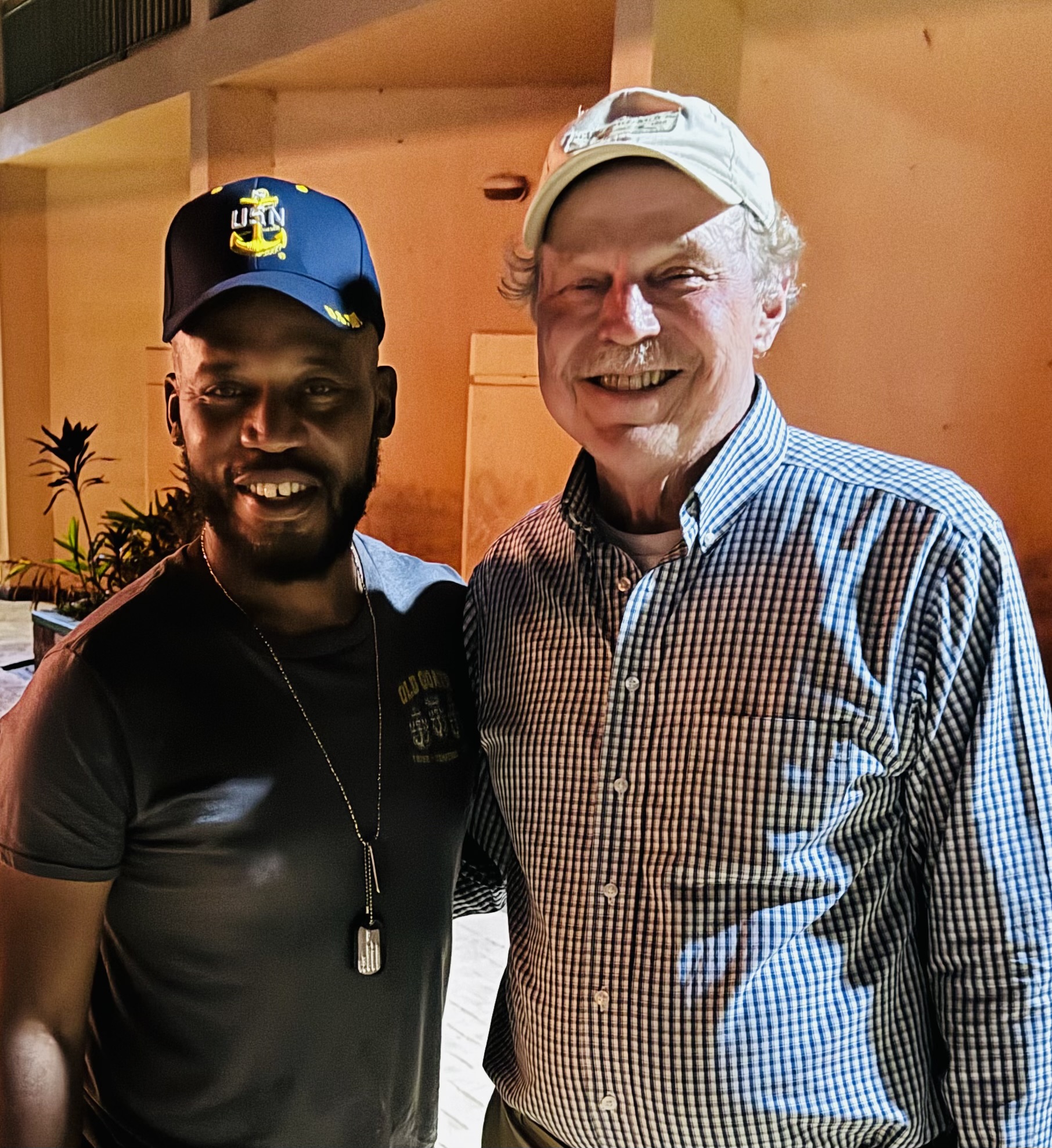 Steve Barbier with Mark Fontenot, who was working with Self Help Enterprises.