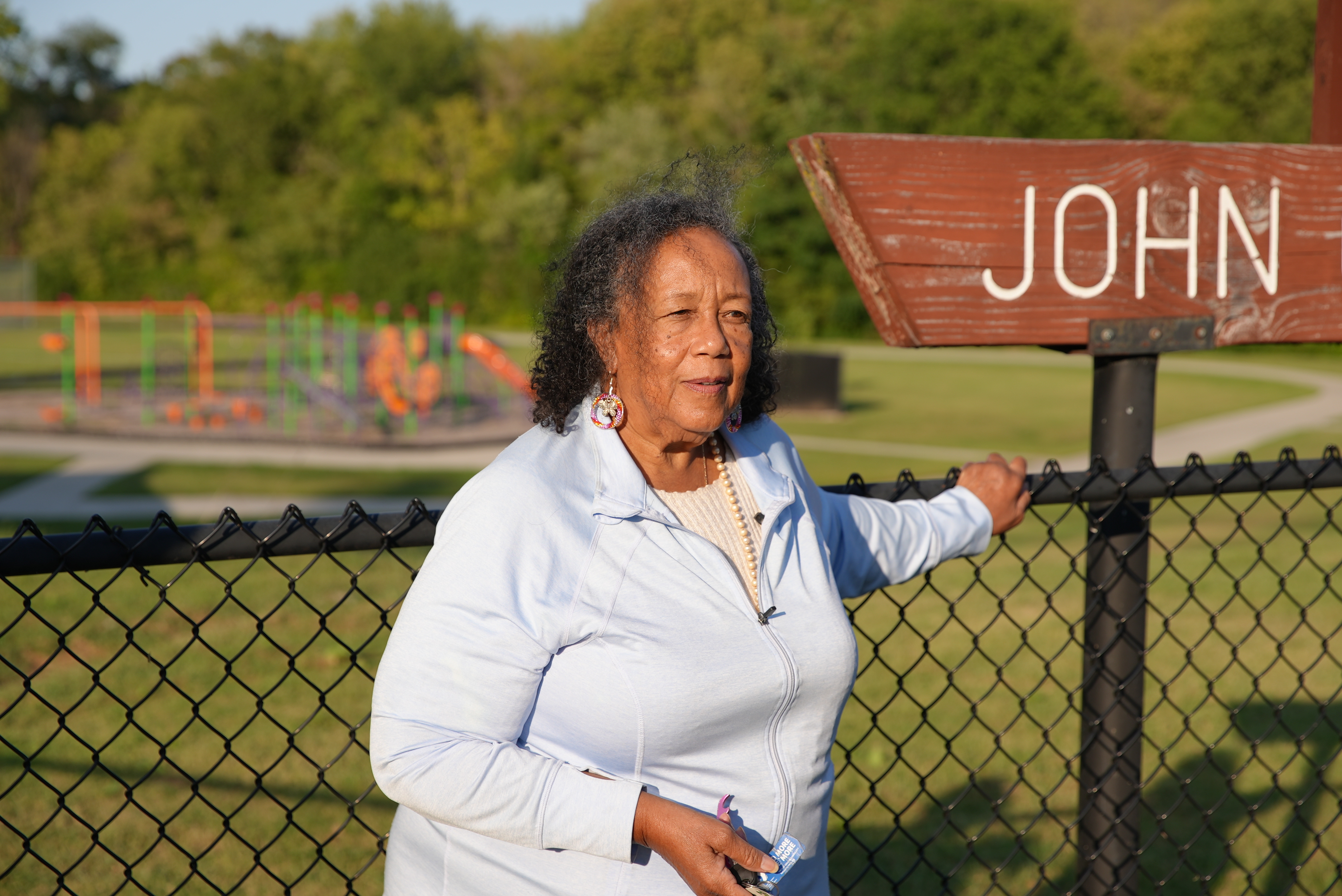 Elnora Jefferson near her home.