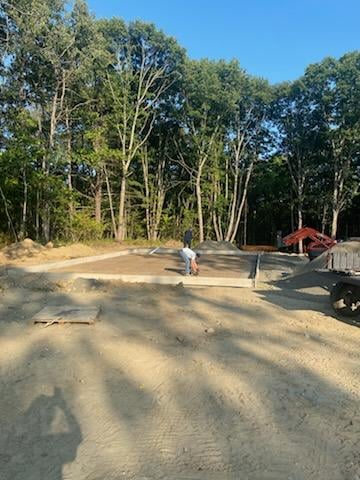 Preparing the land for Greg's home.