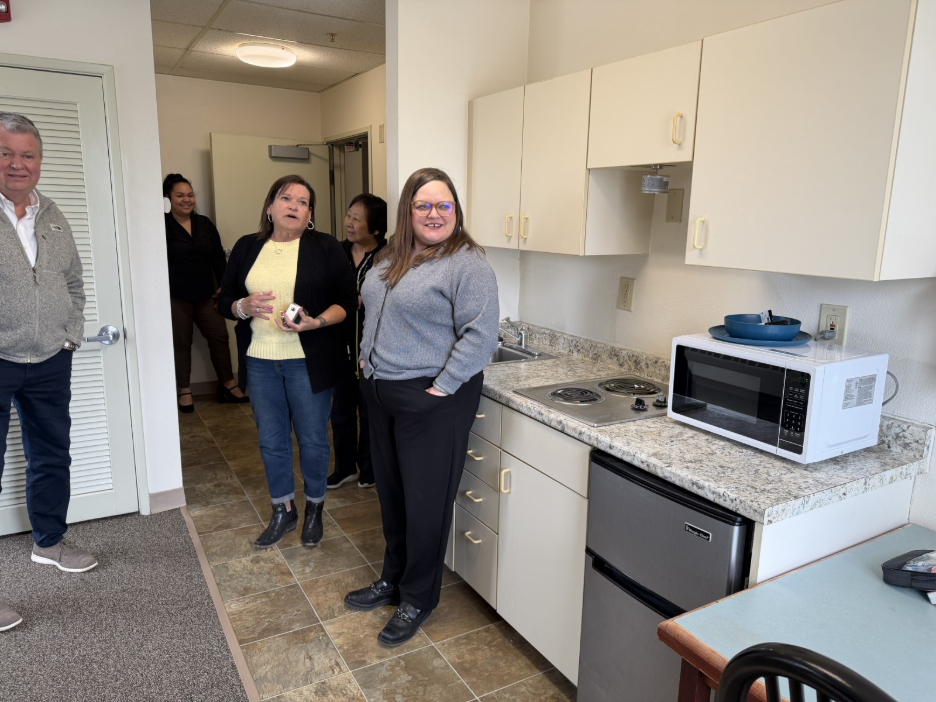 Touring a single room occupancy building in Anchorage.