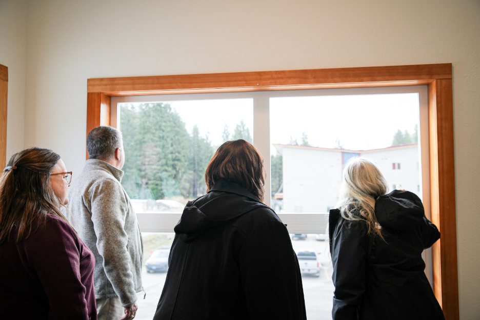 Looking out the window at new, attainable housing in Juneau, Alaska.