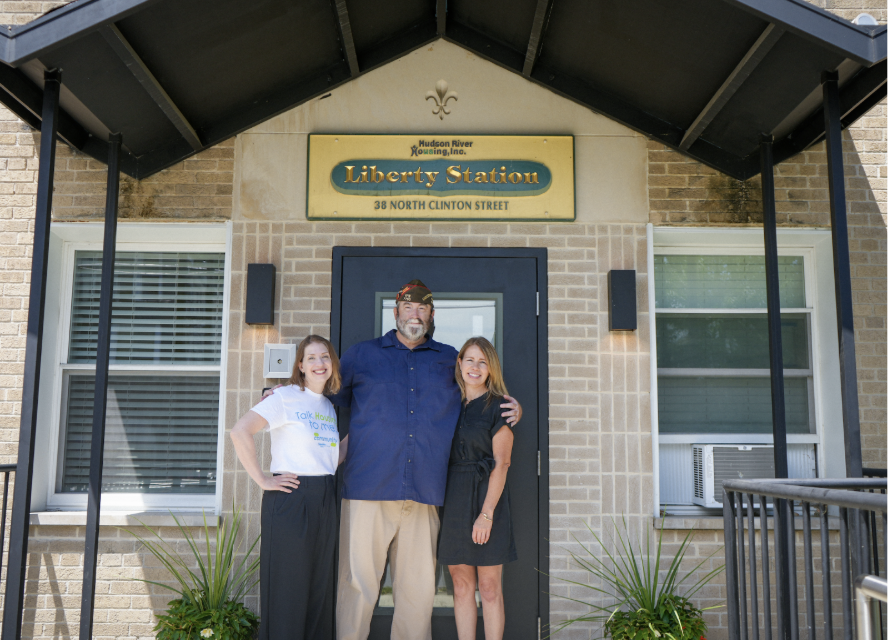 A residential housing program for veterans. Tommy Zurhellen stands out front.