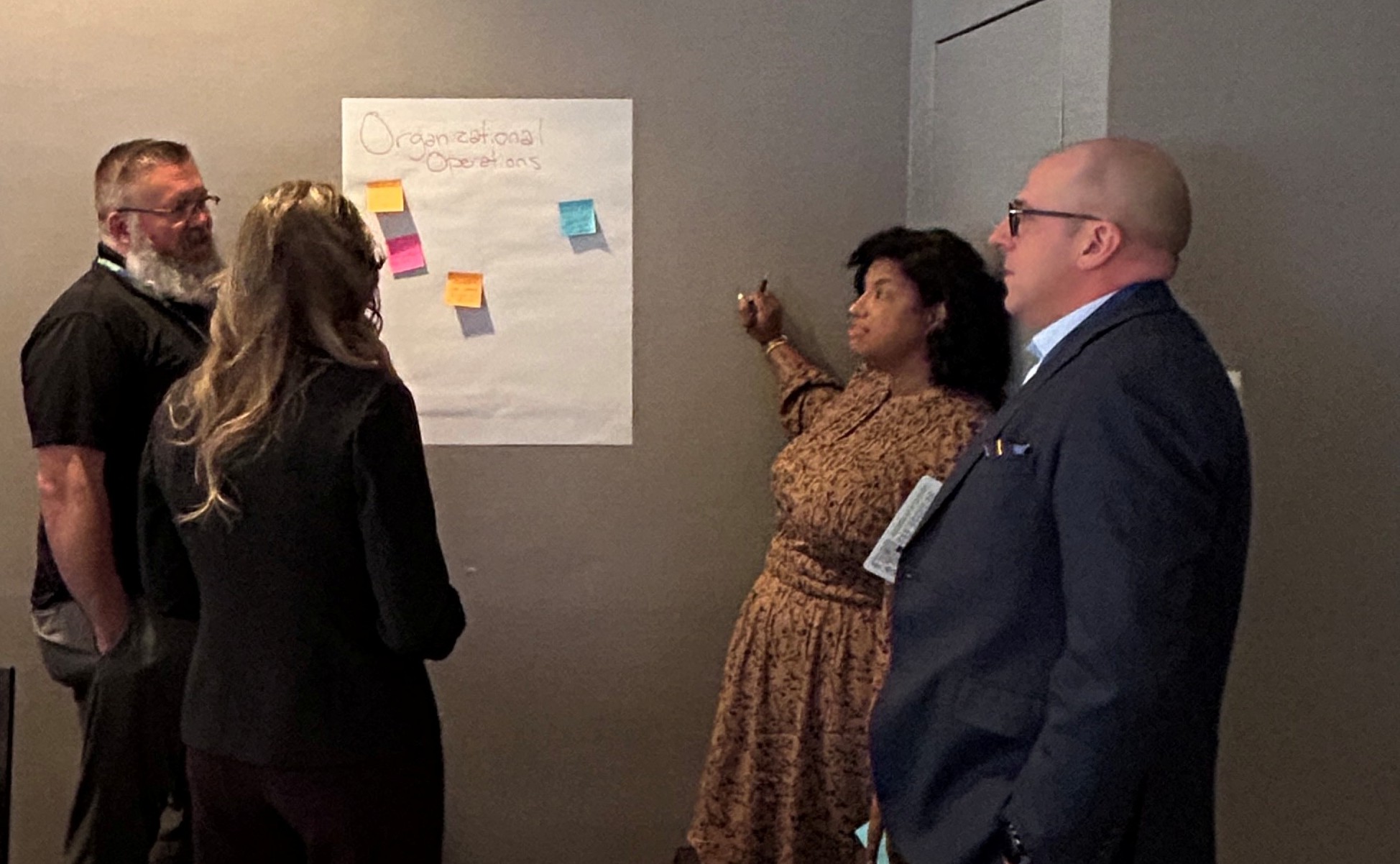 NeighborWorks network organizations talk during a rural advisory meeting.