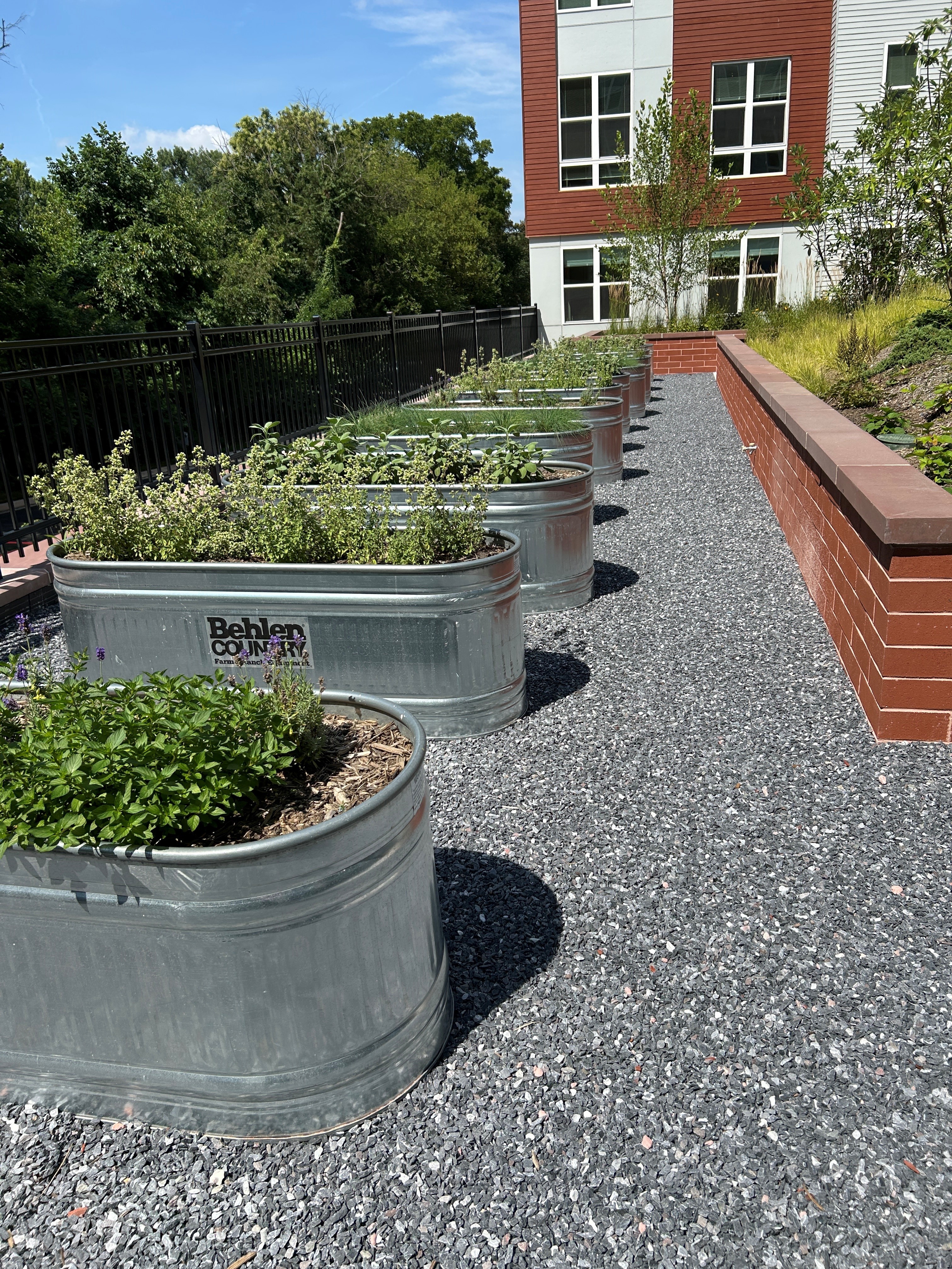 Garden spaces available for residents to "check out" and plant.