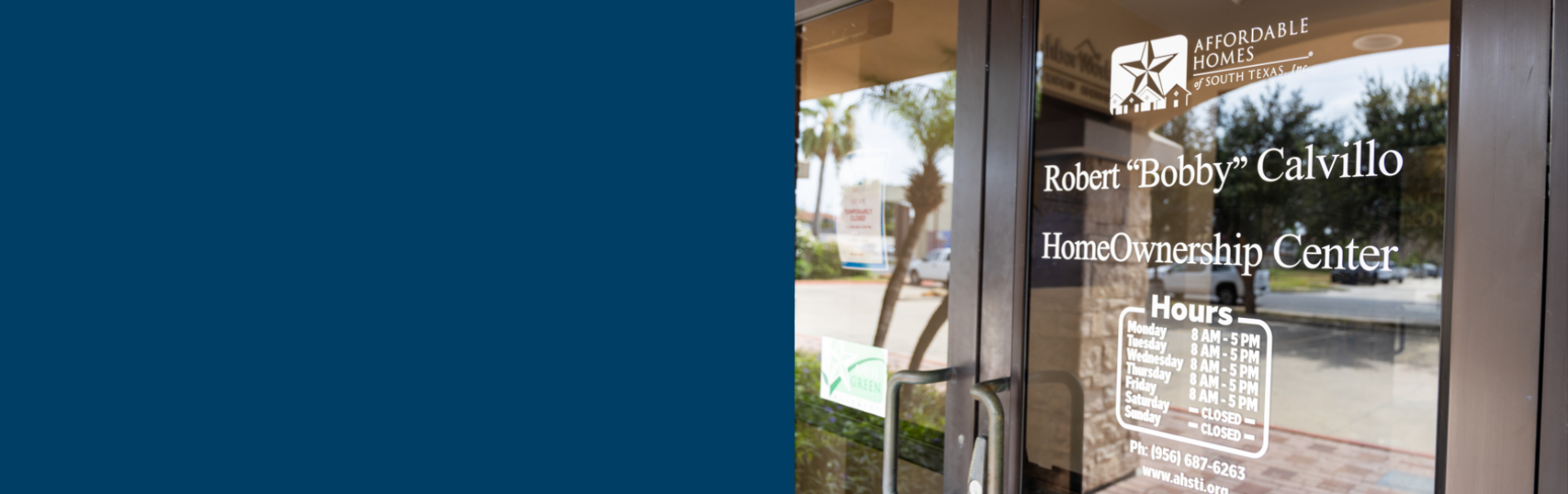The entrance to affordable homes of south texas.
