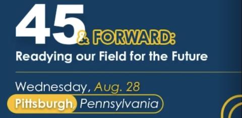 Symposium banner reading 45 & Forward