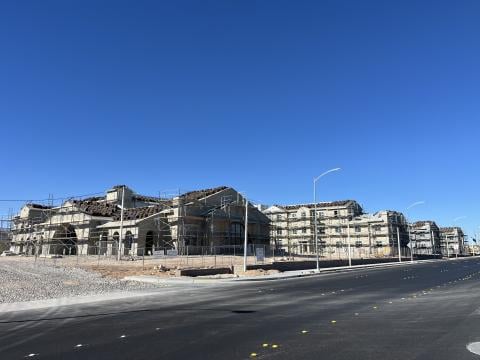 Creating homes: A building under construction in Nevada.
