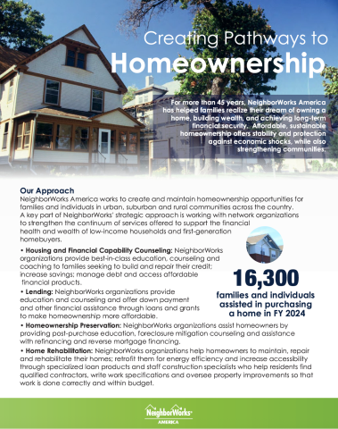 Homeownership One Pager